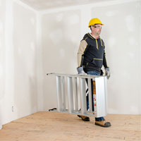 Poste de travail chevalet de sciage portatif, Cadre Aluminium, 12-1/4" p x 48" h Seaboard Timber Mart