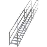 SmartStairs 11-16 Steps Modular Construction Stair System, 120" H Seaboard Timber Mart