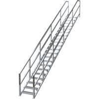 SmartStairs 17-21 Steps Modular Construction Stair System, 157-1/2" H Seaboard Timber Mart