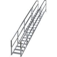 SmartStairs 17-21 Steps Modular Construction Stair System, 157-1/2" H Seaboard Timber Mart