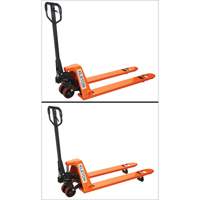 Low Profile Hydraulic Pallet Trucks, 48" L x 20.5" W, 3300 lbs. Cap. Seaboard Timber Mart