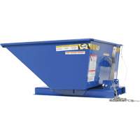 Conteneur autobasculeur en style D &agrave; profil bas, Acier, 1/4 vg³, Bleu Seaboard Timber Mart