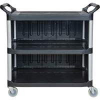 Utility Cart, 3 Tiers, 19-3/4" x 37-1/2" x 40-1/4", 250 lbs. Capacity Seaboard Timber Mart