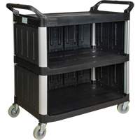 Utility Cart, 3 Tiers, 19-3/4" x 37-1/2" x 40-1/4", 250 lbs. Capacity Seaboard Timber Mart