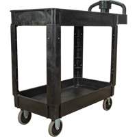 Utility Cart, 2 Tiers, 17-1/8" x 33-1/2" x 37-5/8", 550 lbs. Capacity Seaboard Timber Mart