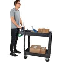 Utility Cart, 2 Tiers, 17-1/8" x 33-1/2" x 37-5/8", 550 lbs. Capacity Seaboard Timber Mart