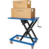 Manual Scissor Lift Table, 37-3/8" L x 23-5/8" W, Steel, 660 lbs. Capacity Seaboard Timber Mart