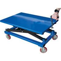 Manual Scissor Lift Table, 37-3/8" L x 23-5/8" W, Steel, 660 lbs. Capacity Seaboard Timber Mart