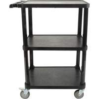 Utility Cart with Flat Shelf, 3 Tiers, 18-1/8" x 37-3/8" x 27-3/4", 330 lbs. Capacity Seaboard Timber Mart