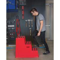 Industrial Step Stool, 3 Steps, 34-13/16" x 22-7/16" x 28-1/2" High Seaboard Timber Mart