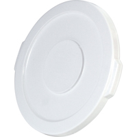 Round Brute&reg; Tops, Flat Lid, Plastic/Polyethylene, Fits Container Size: 15-5/8" Dia. Seaboard Timber Mart