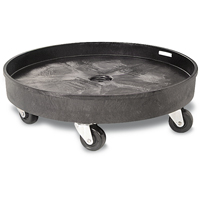 Waste Container Dolly, Polyethylene, Black Seaboard Timber Mart