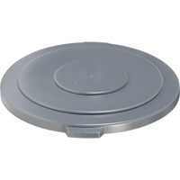 Round Brute&reg; Tops, Flat Lid, Plastic/Polyethylene, Fits Container Size: 26-1/2" Dia. Seaboard Timber Mart