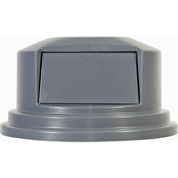 Round Brute&reg; Tops, Dome Lid, Plastic/Polyethylene, Fits Container Size: 26-1/2" Dia. Seaboard Timber Mart
