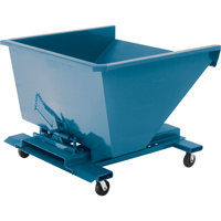 Self-Dumping Hopper, Steel, 1/2 cu.yd., Blue Seaboard Timber Mart