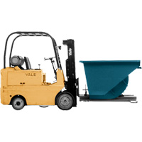 Self-Dumping Hopper, Steel, 3/4 cu.yd., Blue Seaboard Timber Mart