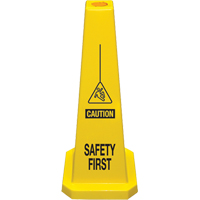 "Safety First" Lamba Traffic Cones, English with Pictogram Seaboard Timber Mart