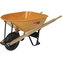 Pro Heavy-Duty Wheelbarrow, 6 cu. ft., Steel Tray Seaboard Timber Mart
