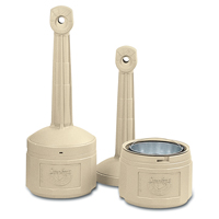 Smokers Cease-Fire&reg; Cigarette Butt Receptacle, Free-Standing, Plastic, 4 US gal. Capacity, 38-1/2" Height Seaboard Timber Mart