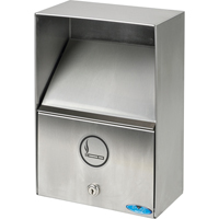 Smoking Receptacles, Wall-Mount, Stainless Steel, 3.3 Litres Capacity, 13-1/2" Height Seaboard Timber Mart