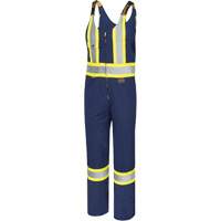 6615T Safety Coveralls, Poly-Cotton, 48 (Tall), Navy Blue Seaboard Timber Mart