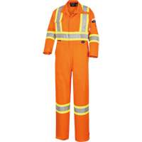 5555 High Visibility FR Rated & Arc Rated Safety Coveralls, Size 36, High Visibility Orange, 11 cal/cm² Seaboard Timber Mart