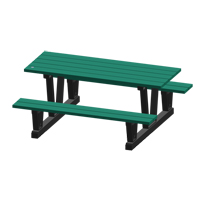Tables de pique-nique d'ext&eacute;rieur en plastique recycl&eacute;, 72" lo x 60-5/16" la, Vert Seaboard Timber Mart
