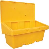 Contenants pour sel & sable SOS, Avec Moraillon, 72" x 36" x 36", 36 pi³, Jaune Seaboard Timber Mart