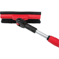 Snow Brush With Pivot Head, Telescopic, Rubber Squeegee Blade, 52" Long, Black/Red Seaboard Timber Mart