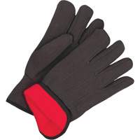Classic Jersey Gloves, One Size, Black, Red Fleece, Slip-On Seaboard Timber Mart