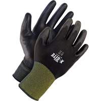 X-Site Coated Gloves, 7, Polyurethane Coating, Nylon Shell Seaboard Timber Mart