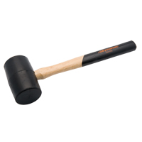 Rubber Mallet, 1 lbs., Wood Handle, 11-3/4" L Seaboard Timber Mart