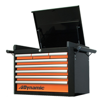Coffre &agrave; outils sup&eacute;rieur, 28" la, 8 tiroirs, Noir/Orange Seaboard Timber Mart