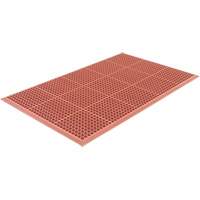 Tapis de s&eacute;rie Competitor, &agrave; fentes, 3' x 5' x 7/8", Orange, Caoutchouc naturel Seaboard Timber Mart