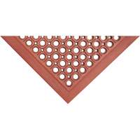 Tapis de s&eacute;rie Competitor, &agrave; fentes, 3' x 5' x 7/8", Orange, Caoutchouc naturel Seaboard Timber Mart