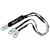 PRO Shock-Absorbing Lanyard, 4', Snap Hook Center, Snap Hook Leg Ends, Kevlar&reg; Seaboard Timber Mart