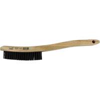 Curved Handle Scratch Brush, Steel, 3 x 19 Wire Rows, 13-3/4" Long Seaboard Timber Mart