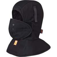 565A Flame Resistant Quilted Long Neck Hardhat Liner, Black, Cotton Seaboard Timber Mart