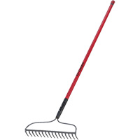 Bow Rake, Fibreglass Handle, 66" L, 16-4/5" Blade, 16 Tines Seaboard Timber Mart
