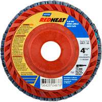 Disques &agrave; lamelles en plastique Red Heat, 4-1/2" x 7/8", Type 27, Grain 40, C&eacute;ramique d'alumine Seaboard Timber Mart