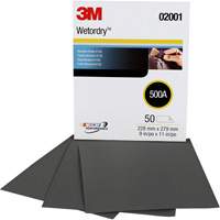 Wetordry Abrasive Sheet 411Q, 9" x11", 500 Grit, Silicon Carbide Seaboard Timber Mart