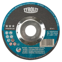 Premium 2 in 1 Thincut Cut-Off Wheel, 5" x 0.045", 7/8" Arbor, Type 27, Aluminum Oxide, 12250 RPM Seaboard Timber Mart