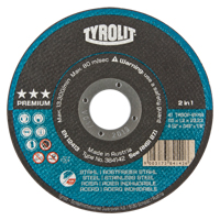 Premium 2 In 1 Thincut Cut-Off Wheel, 4-1/2" x 0.045", 7/8" Arbor, Type 1, Aluminum Oxide, 13300 RPM Seaboard Timber Mart