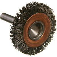 Circular Crimped Wire End Brushes, 1-1/2", 0.014" Fill, 1/4" Shank Seaboard Timber Mart