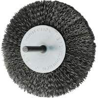 Circular Crimped Wire End Brushes, 4", 0.008" Fill, 1/4" Shank Seaboard Timber Mart
