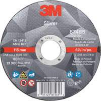Silver Cut-Off Wheel, 4-1/2" x 0.045", 7/8" Arbor, Type 1, Ceramic, 13300 RPM Seaboard Timber Mart