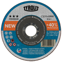 Cerabond Cutting Disc, 5" x 0.045", 7/8" Arbor, Type 1, Ceramic, 12250 RPM Seaboard Timber Mart