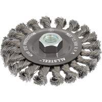 Brosse m&eacute;tallique AllSteel, Dia. 4-1/2", Fils 0,02", Arbre 5/8"-11, Acier Seaboard Timber Mart