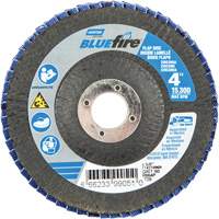 Disque &agrave; lamelles coniques R884P BlueFire, 4" x 5/8", Type 29, Grain P60, Alumine de zirconium Seaboard Timber Mart