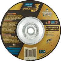 Meule soucoupes Quantum3 SG, 7" x 1/4", Arbre 5/8"-11, C&eacute;ramique d'alumine, Type 28 Seaboard Timber Mart